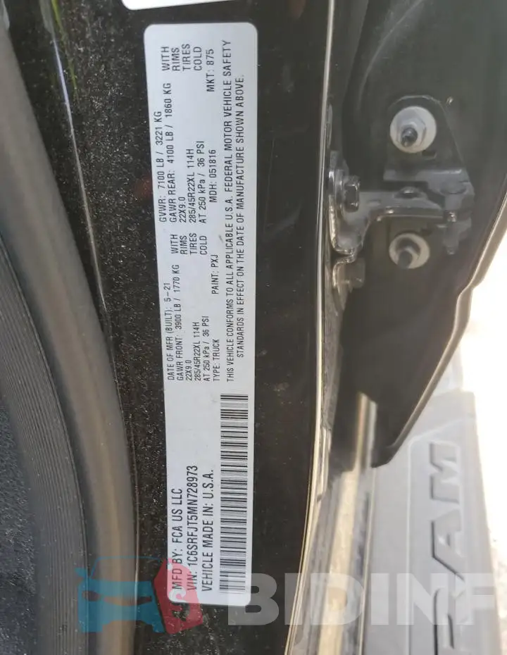 1C6SRFJT5MN728973 Photo# 12