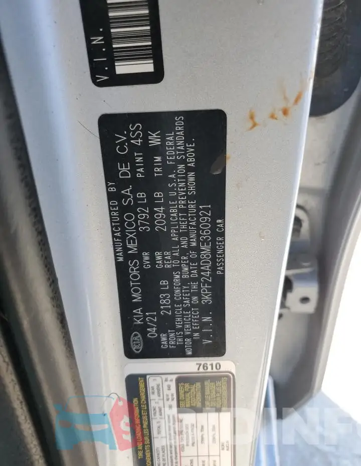 3KPF24AD8ME360921 Photo# 12