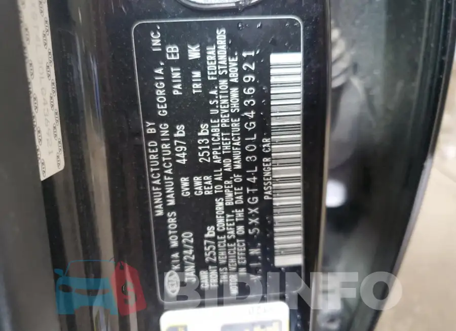 5XXGT4L30LG436921 Photo# 12