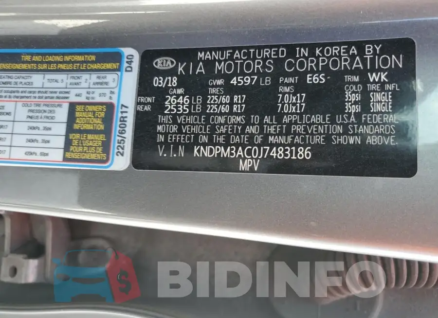 KNDPM3AC0J7483186 Photo# 13