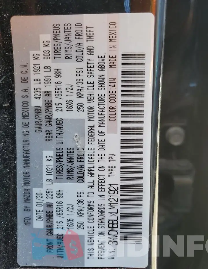 3MVDMBBLXLM121921 Photo# 12
