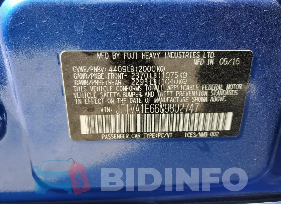 JF1VA1E66G9802747 Photo# 12