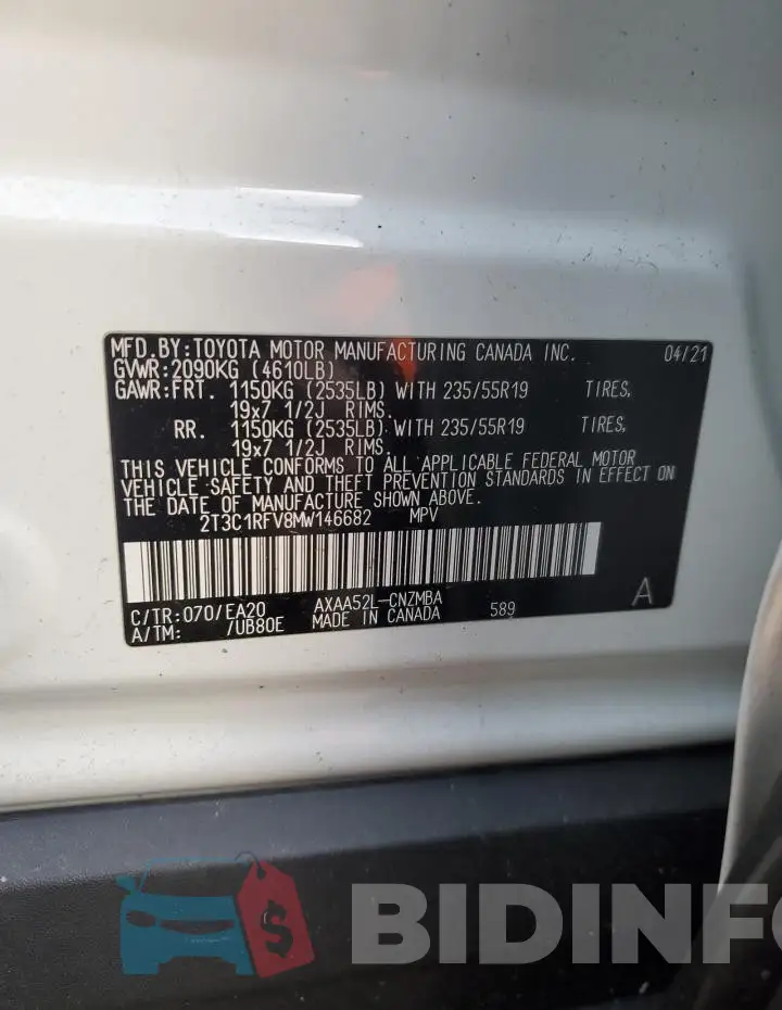 2T3C1RFV8MW146682 Photo# 13