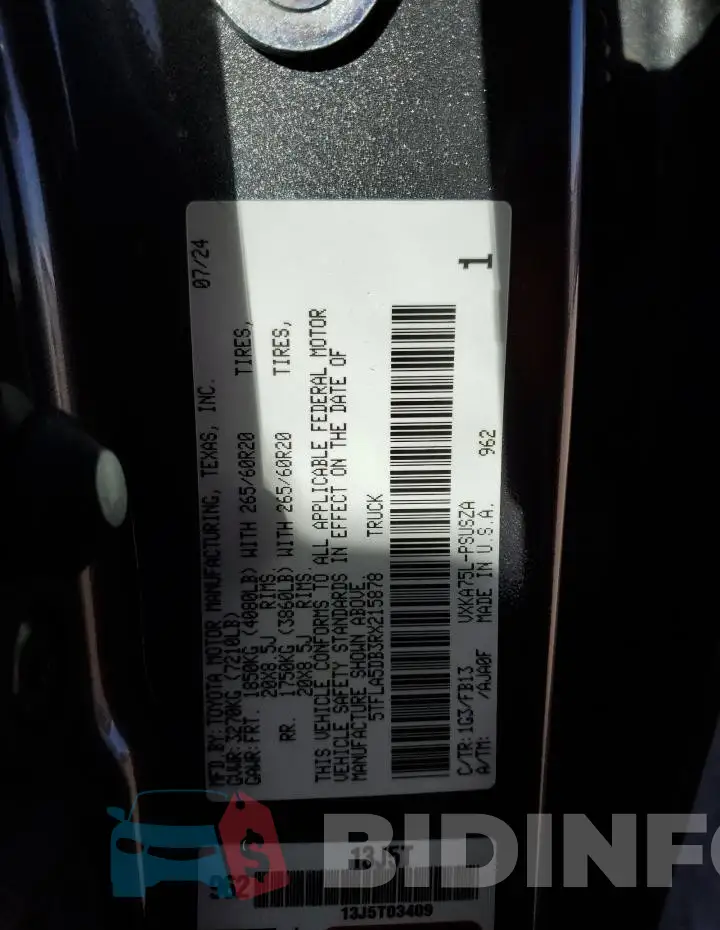 5TFLA5DB3RX215878 Photo# 12