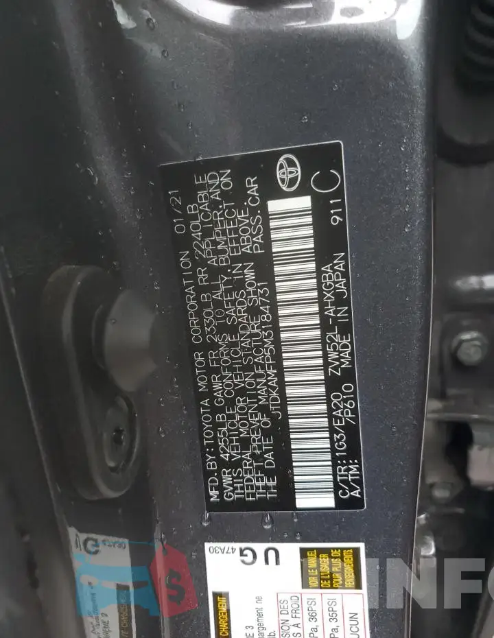 JTDKAMFP5M3184731 Photo# 12