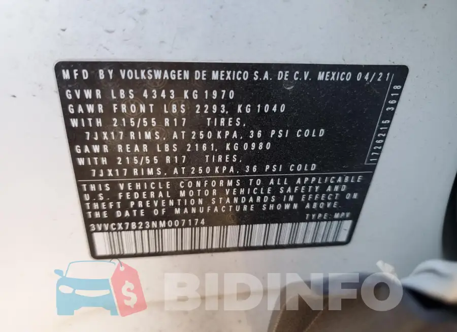 3VVCX7B23NM007174 Photo# 12