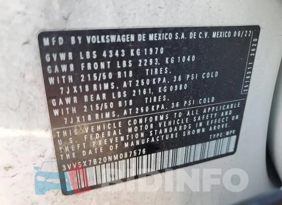 3VVSX7B20NM087576 Photo# 12