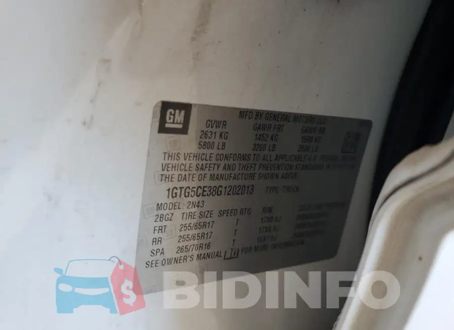 1GTG5CE38G1202013 Photo# 13
