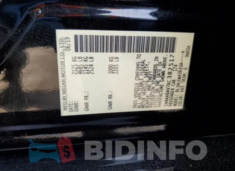 1N4AA6AV7KC382517 Photo# 13