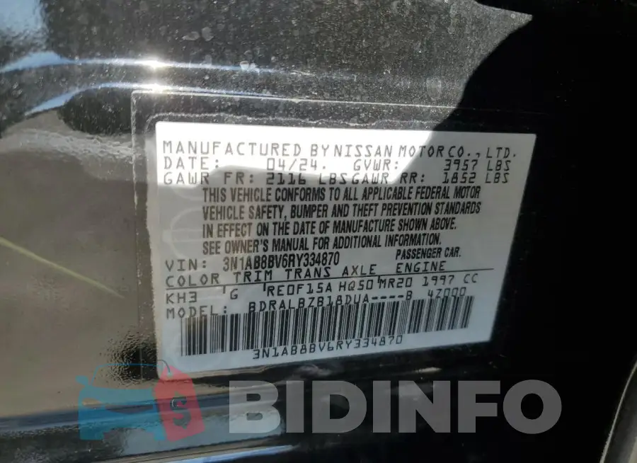 3N1AB8BV6RY334870 Photo# 12