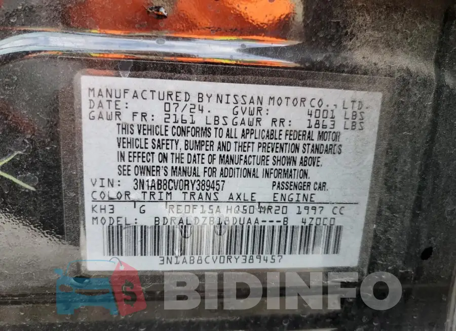 3N1AB8CV0RY389457 Photo# 12