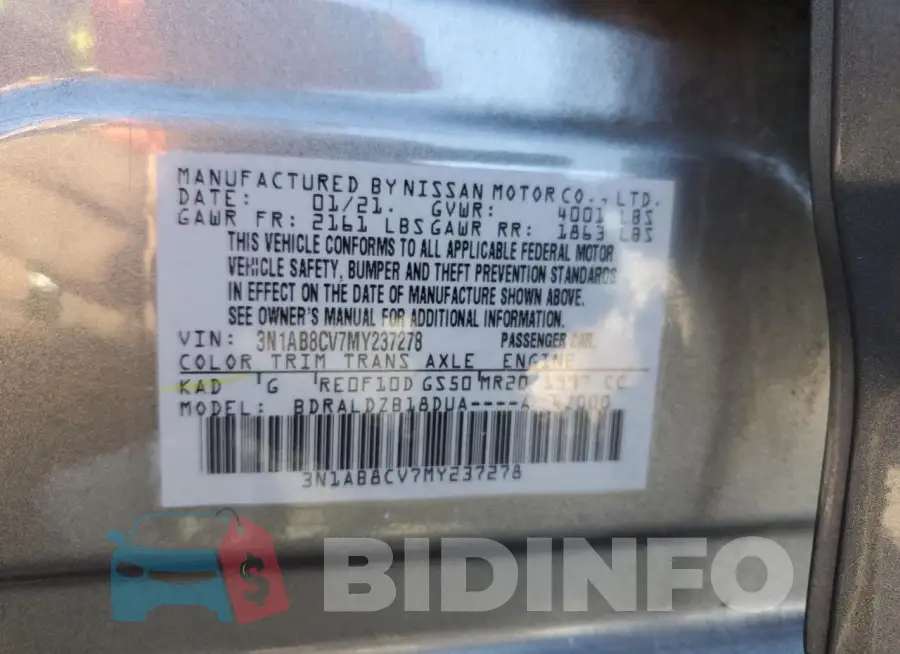 3N1AB8CV7MY237278 Photo# 13