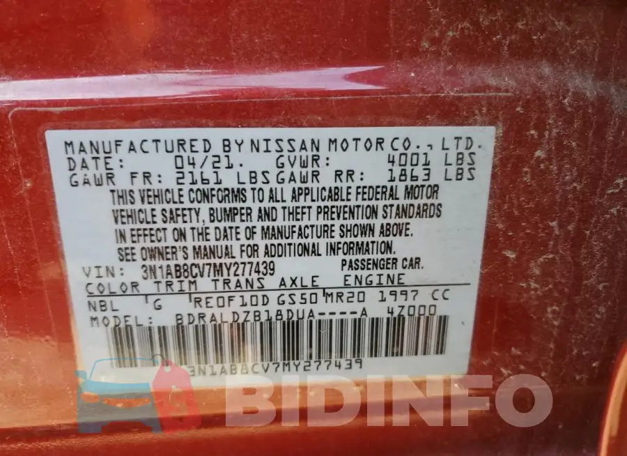 3N1AB8CV7MY277439 Photo# 13