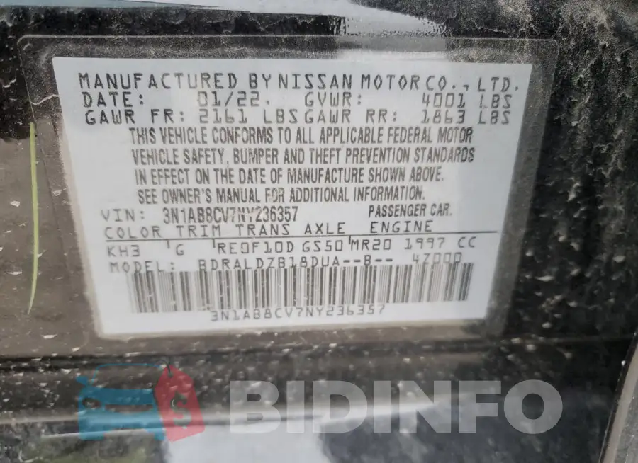 3N1AB8CV7NY236357 Photo# 12