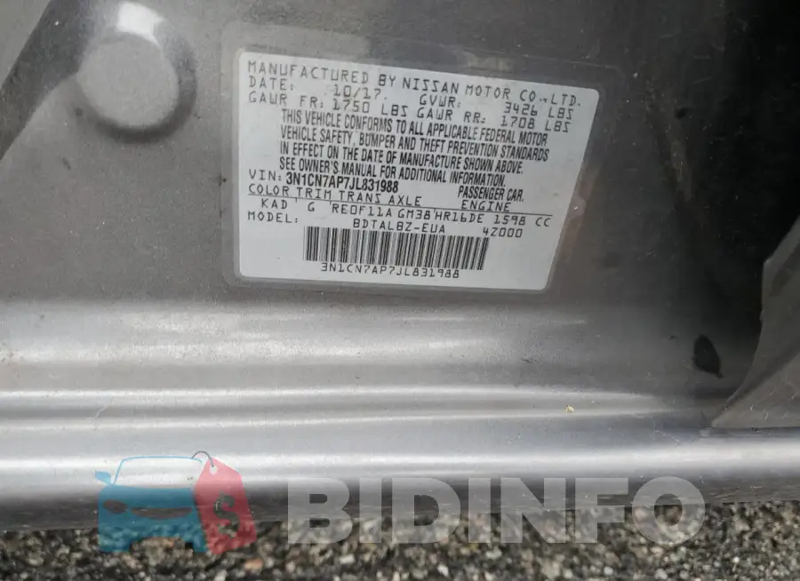 3N1CN7AP7JL831988 Photo# 12
