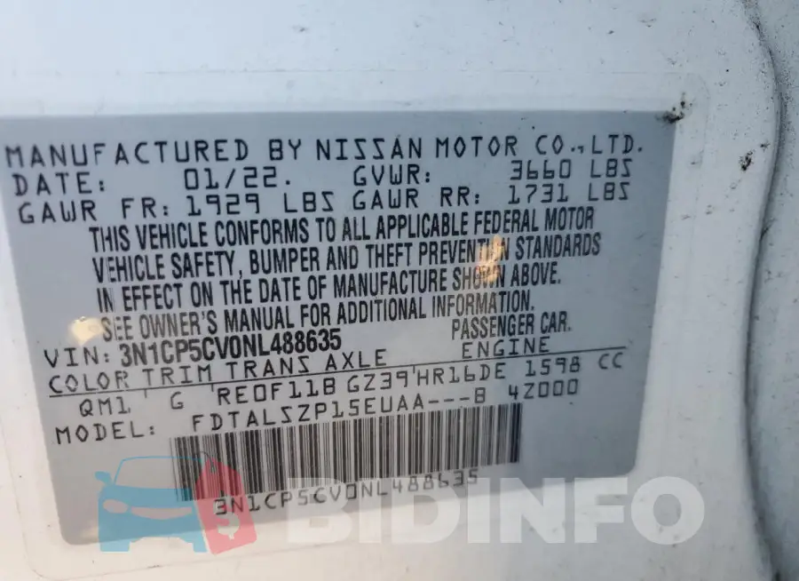 3N1CP5CV0NL488635 Photo# 14