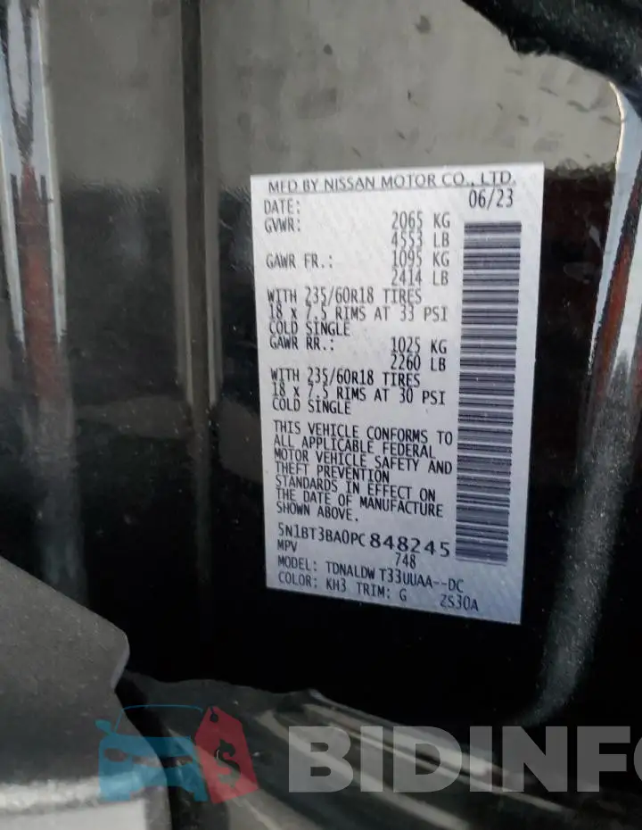 5N1BT3BA0PC848245 Photo# 14