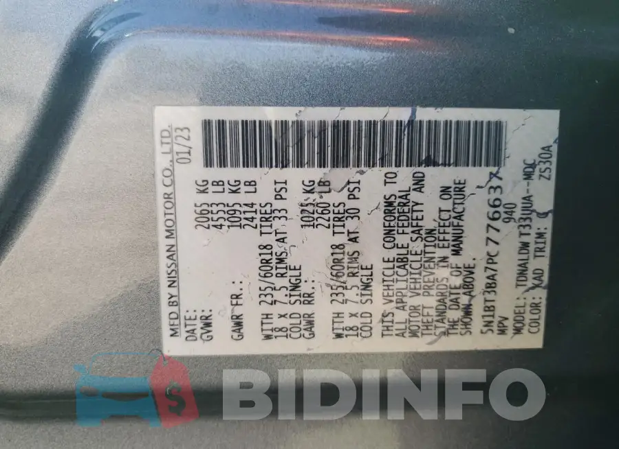 5N1BT3BA7PC776637 Photo# 14