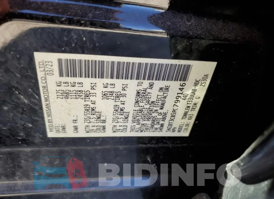 5N1BT3CB5PC799146 Photo# 14