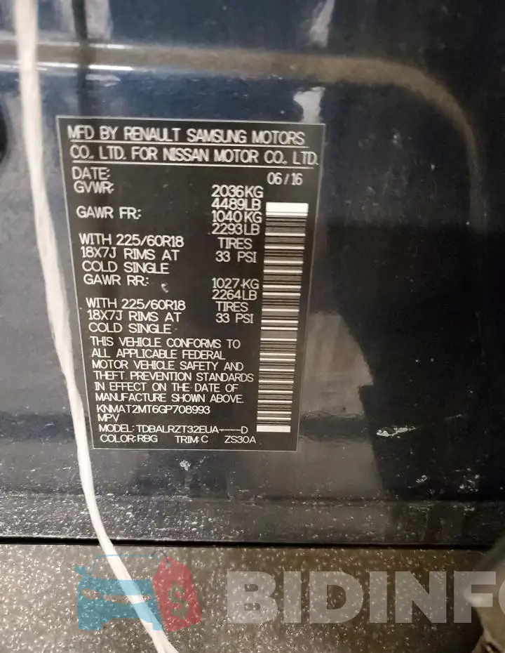 KNMAT2MT6GP708993 Photo# 13