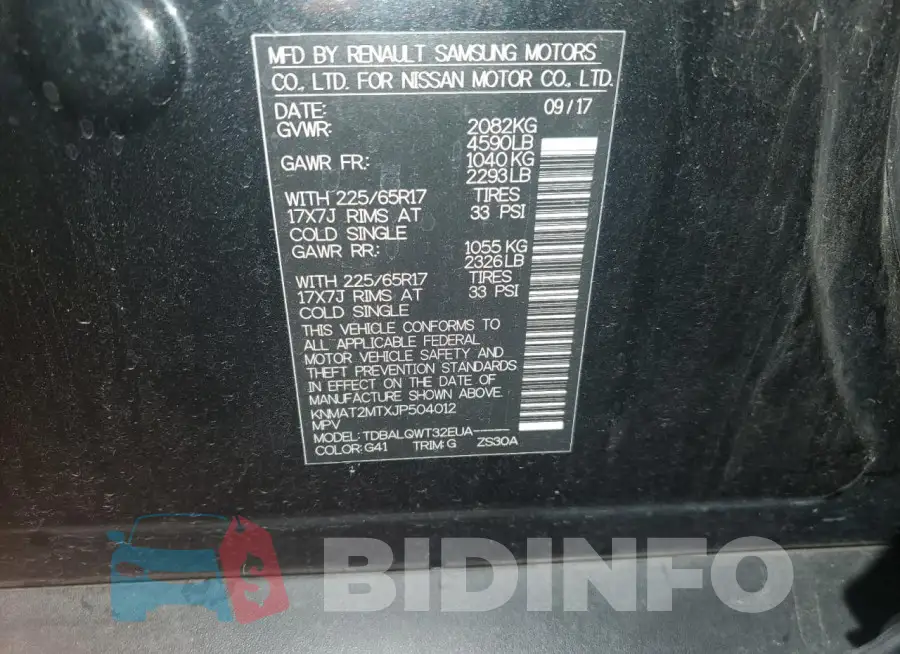 KNMAT2MTXJP504012 Photo# 13