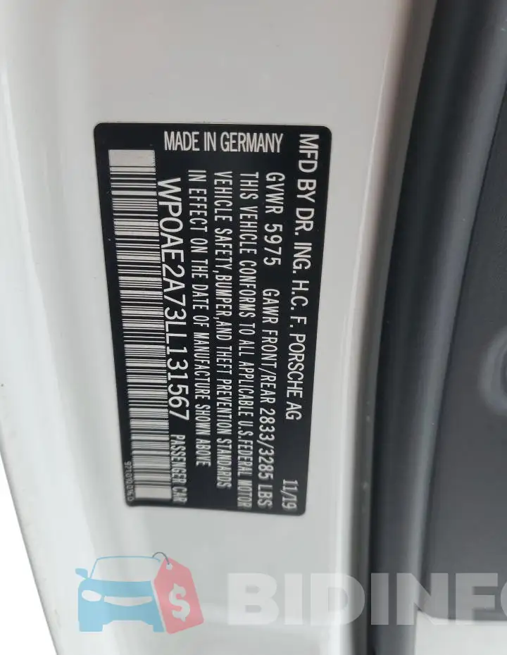 WP0AE2A73LL131567 Photo# 12