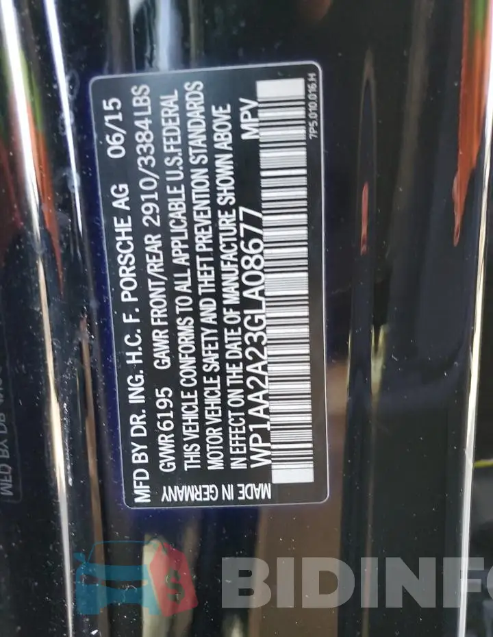 WP1AA2A23GLA08677 Photo# 13