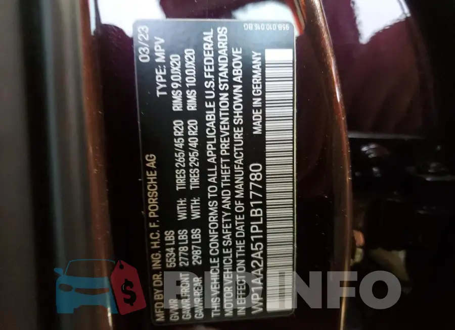 WP1AA2A51PLB17780 Photo# 13