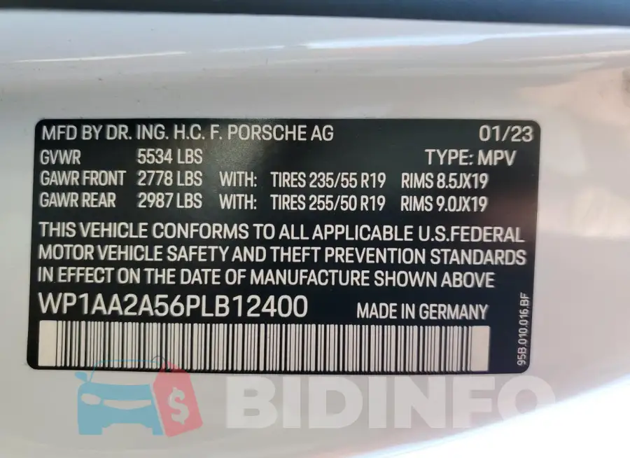 WP1AA2A56PLB12400 Photo# 12