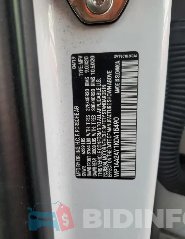 WP1AA2AY1KDA15490 Photo# 13
