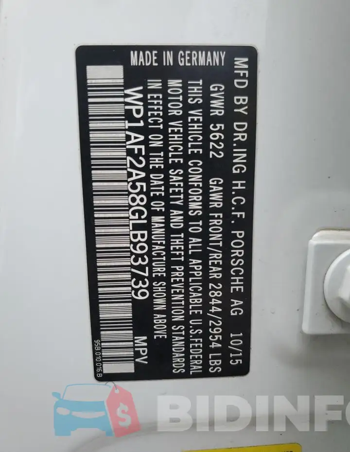 WP1AF2A58GLB93739 Photo# 13