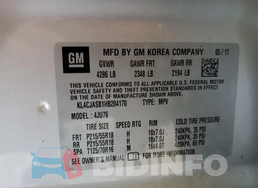 KL4CJASB1HB204170 Photo# 13