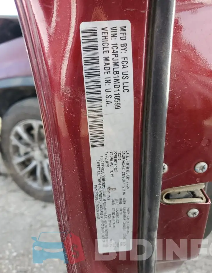 1C4PJMLB1MD110599 Photo# 13
