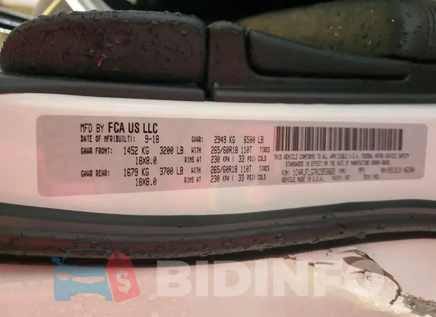 1C4RJFLG7KC553665 Photo# 14