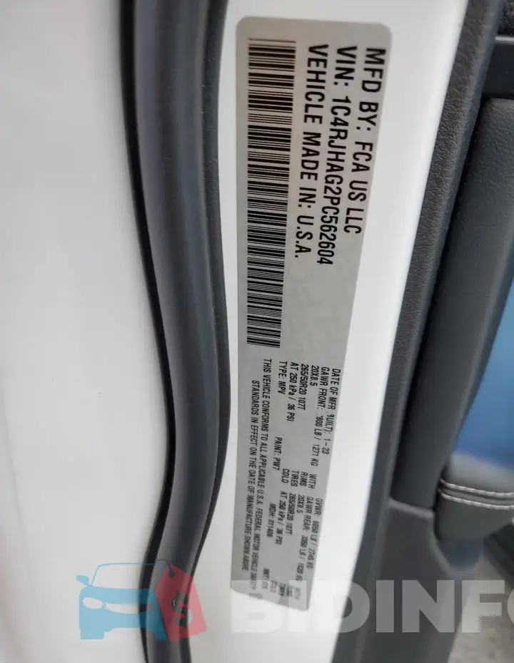 1C4RJHAG2PC562604 Photo# 14