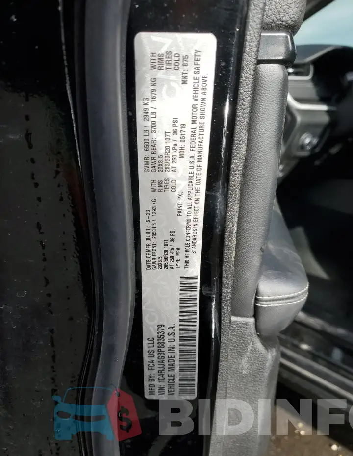 1C4RJJAG3P8835379 Photo# 14