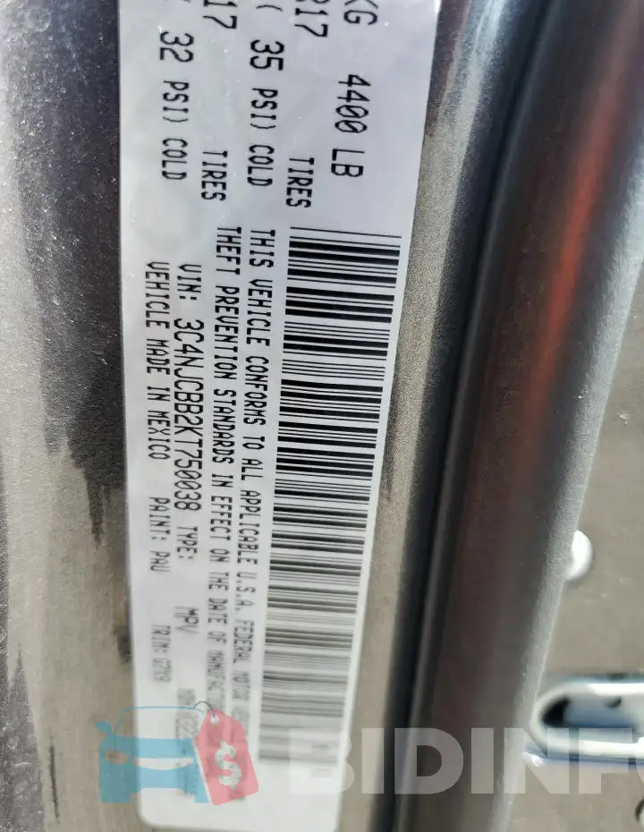 3C4NJCBB2KT750038 Photo# 12