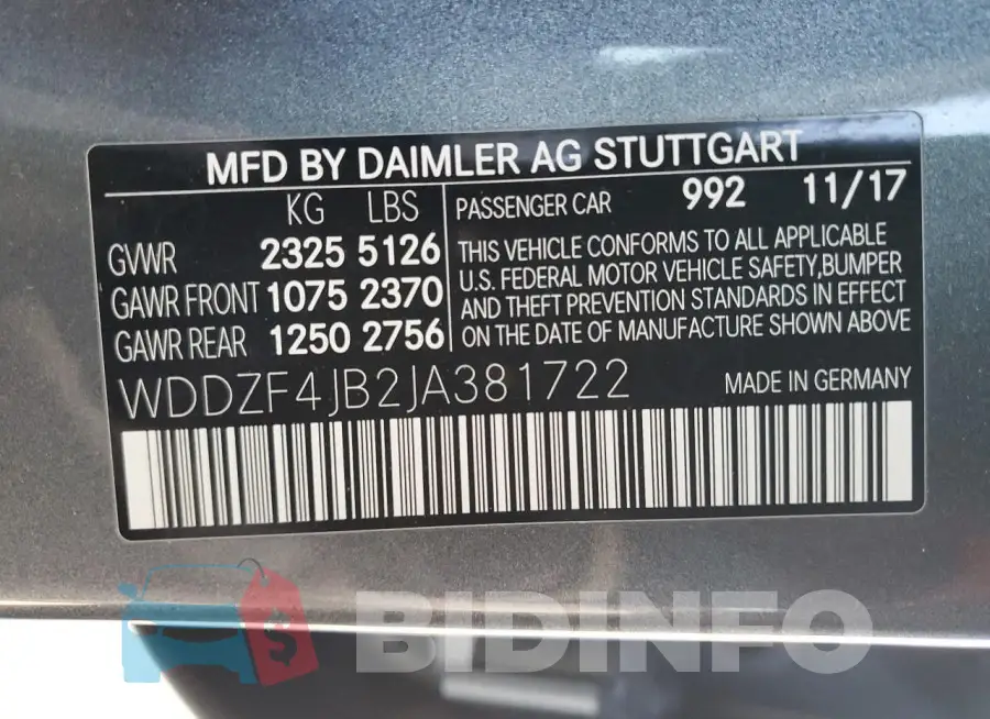WDDZF4JB2JA381722 Photo# 12