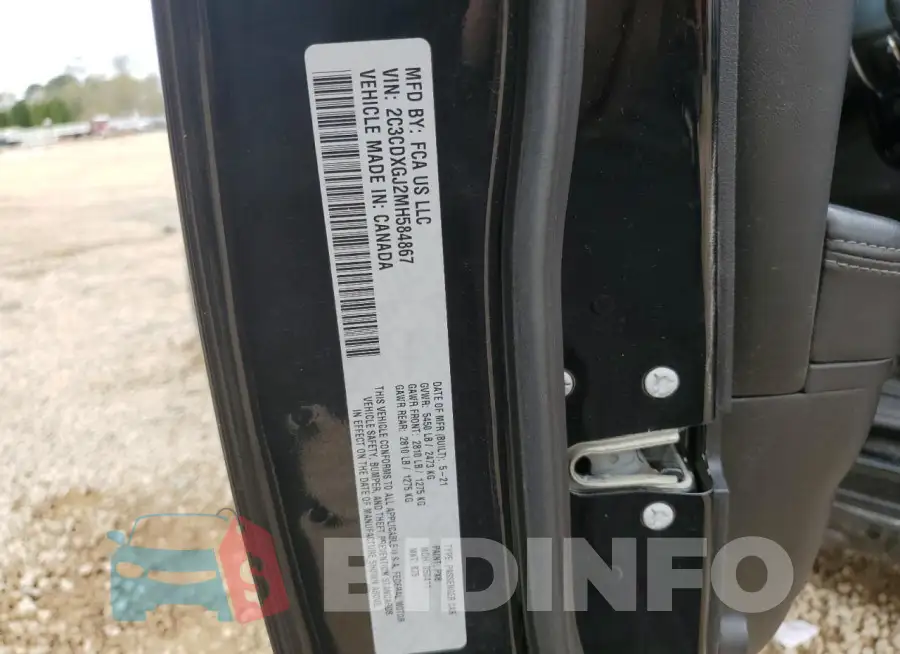 2C3CDXGJ2MH584867 Photo# 12