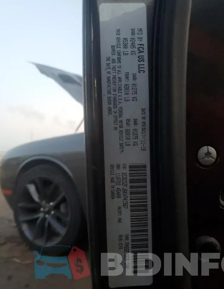 2C3CDZFJ6KH741567 Photo# 13