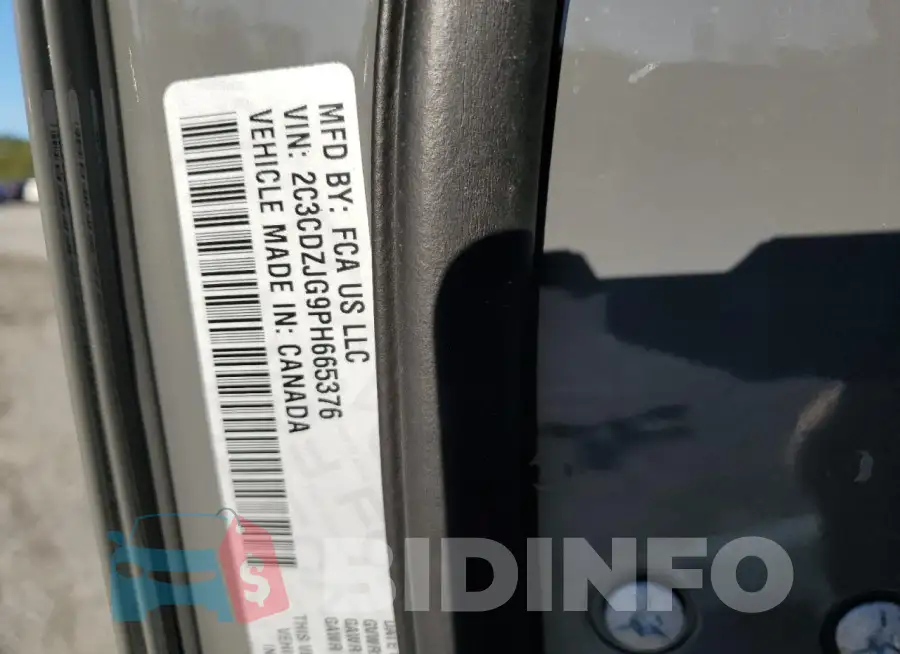 2C3CDZJG9PH665376 Photo# 12