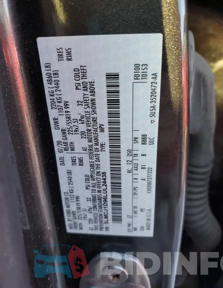 5LMCJ1D96LUL24438 Photo# 13
