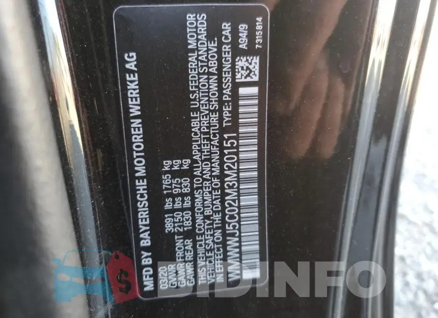 WMWWJ5C02M3M20151 Photo# 13