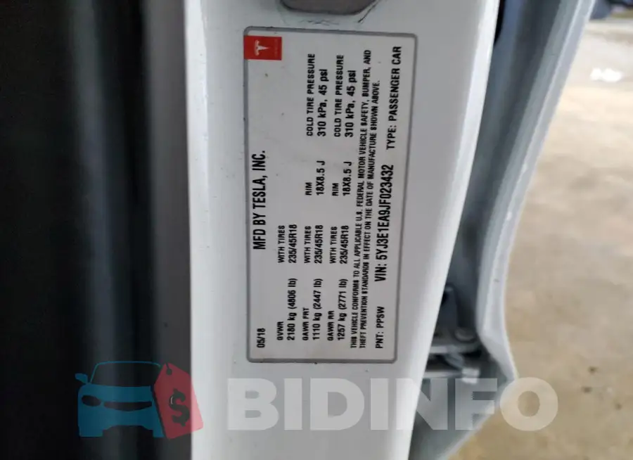 5YJ3E1EA9JF023432 Photo# 12