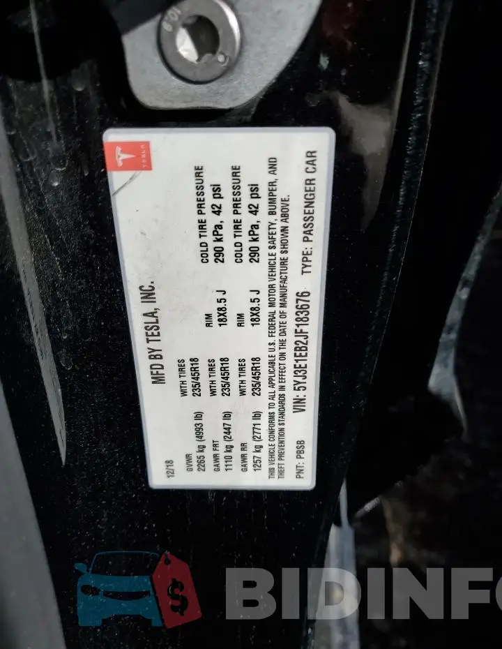 5YJ3E1EB2JF183676 Photo# 12