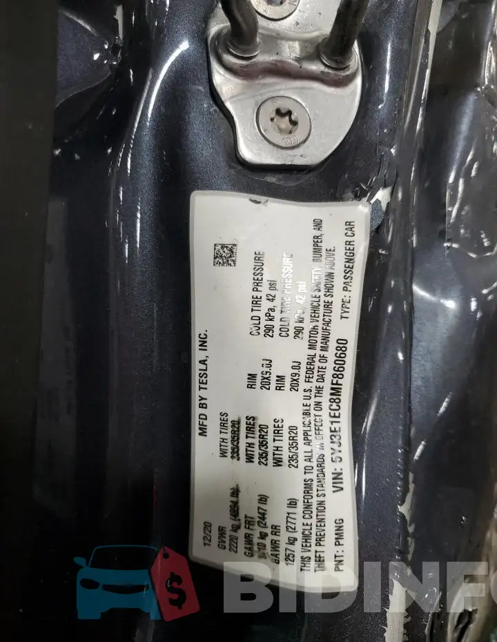 5YJ3E1EC8MF860680 Photo# 14