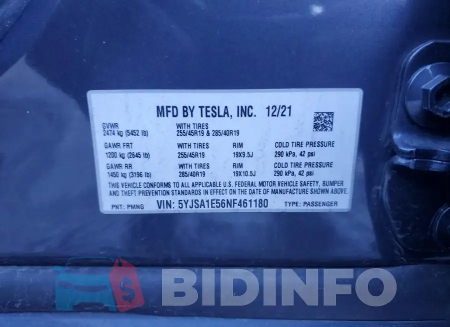 5YJSA1E56NF461180 Photo# 12