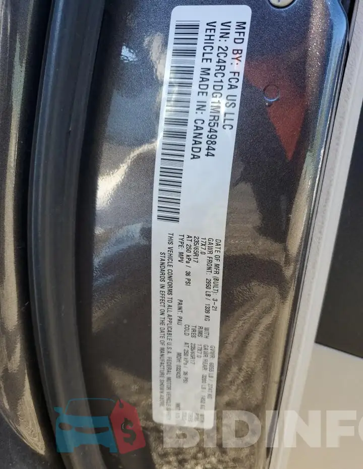 2C4RC1DG1MR549844 Photo# 13