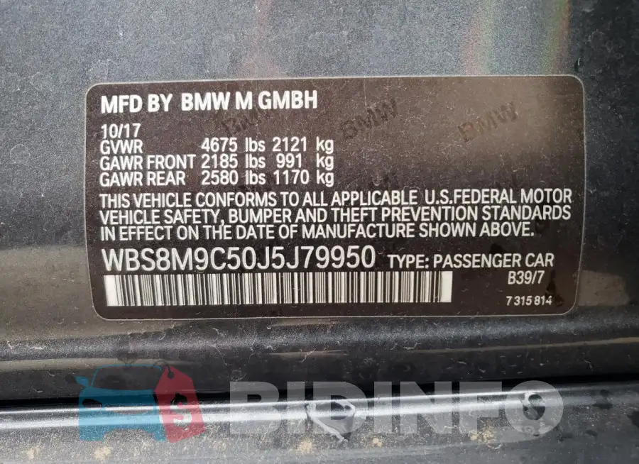WBS8M9C50J5J79950 Photo# 12