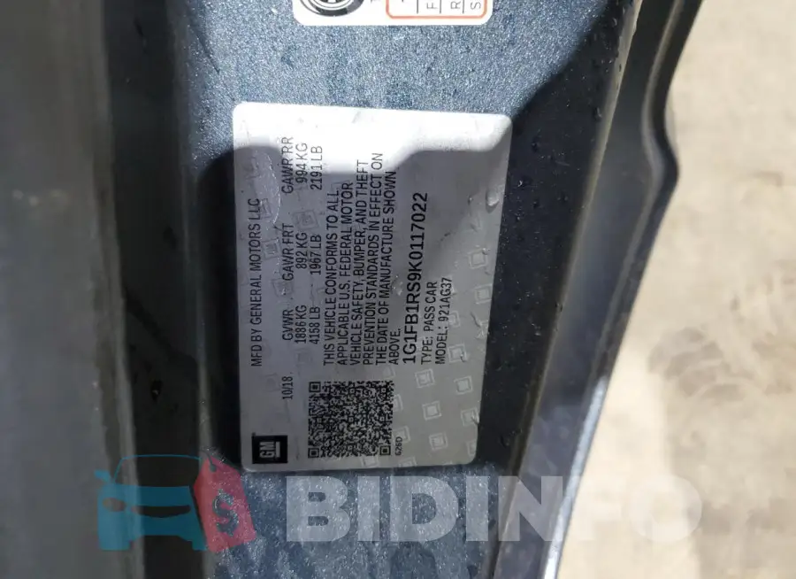 1G1FB1RS9K0117022 Photo# 12